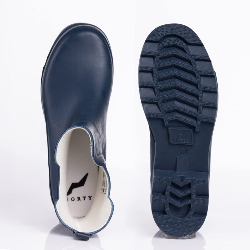 NORTY - Womens Ankle Rain Boots - Ladies Waterproof Winter Spring Garden Boot runs Â½ size large Matte Navy Size 7 - Image 2